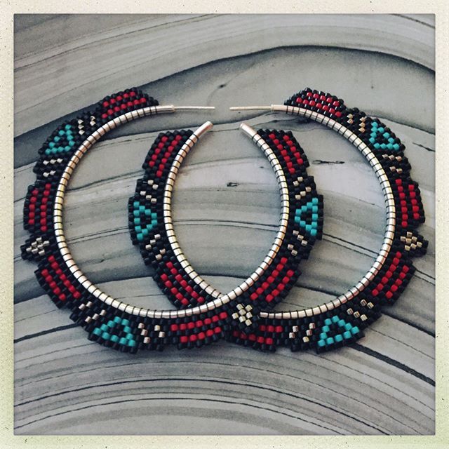 native beaded hoop earrings instructions