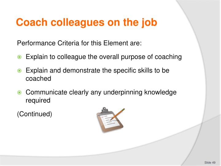Coach others in job skills pdf