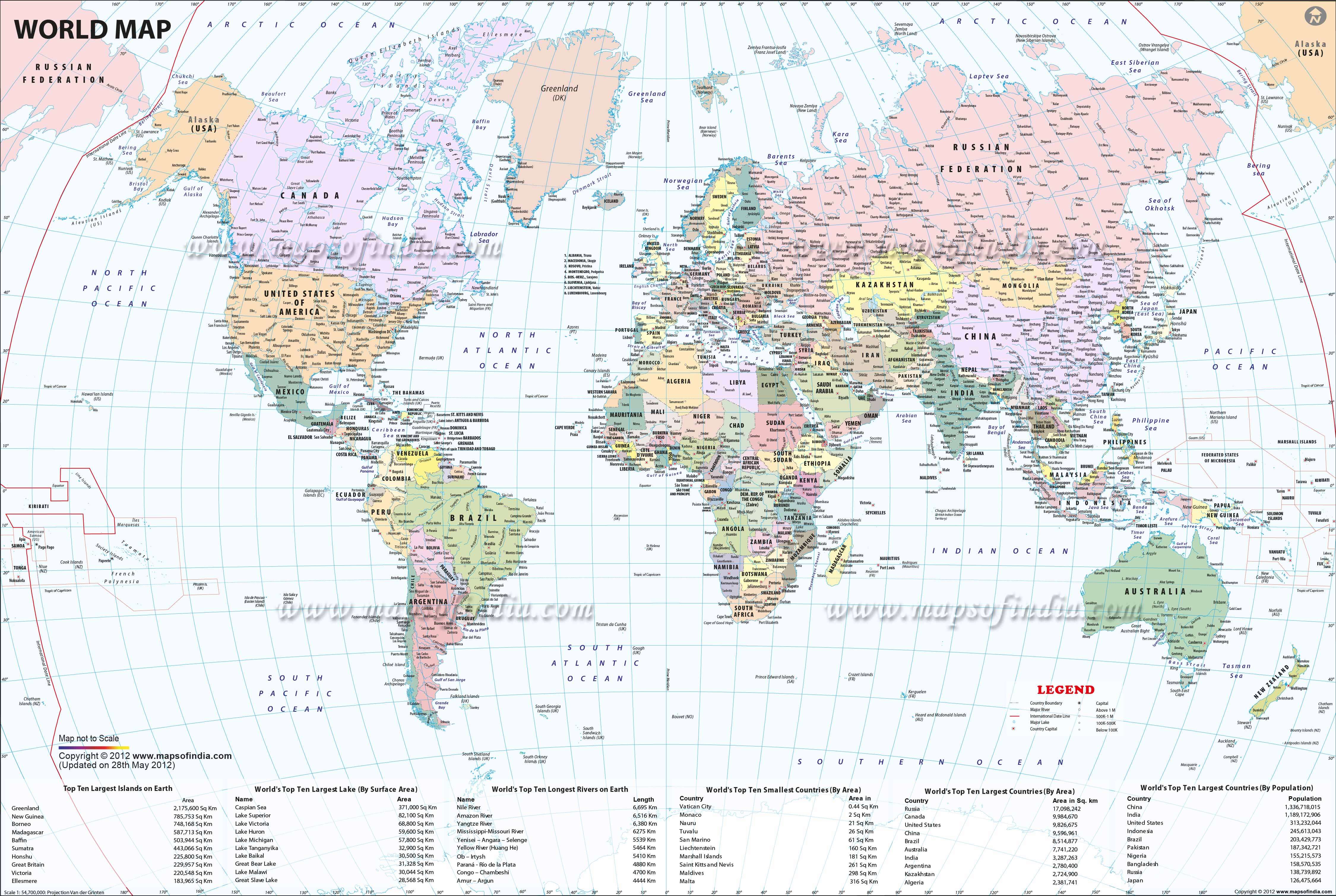 World map with countries and capitals and cities pdf