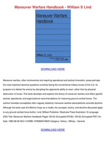 Maneuver warfare handbook pdf