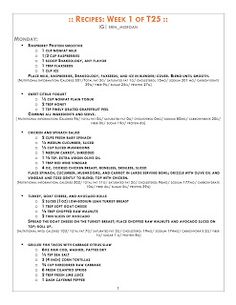 T25 fast track meal plan pdf
