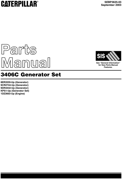 caterpillar 3406c generator manual pdf