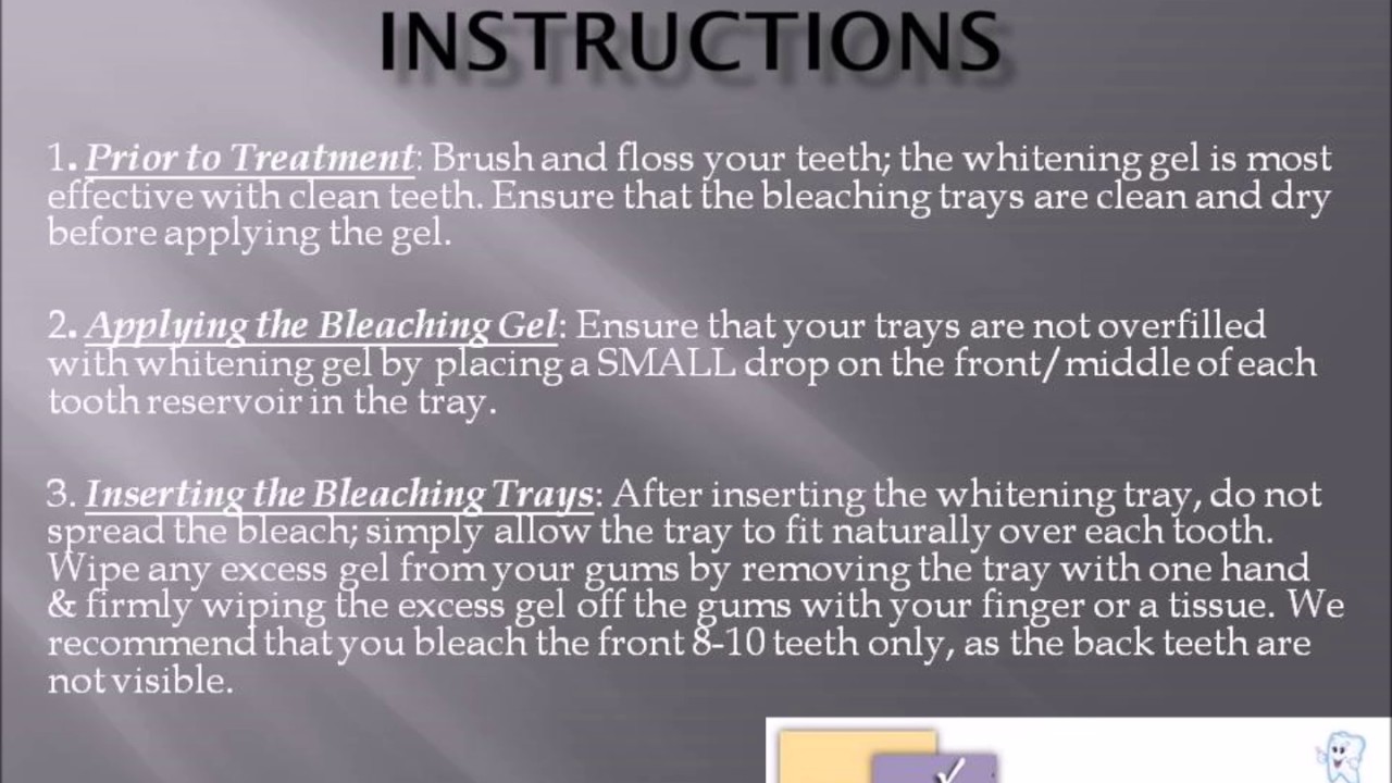 Kool white teeth whitening instructions