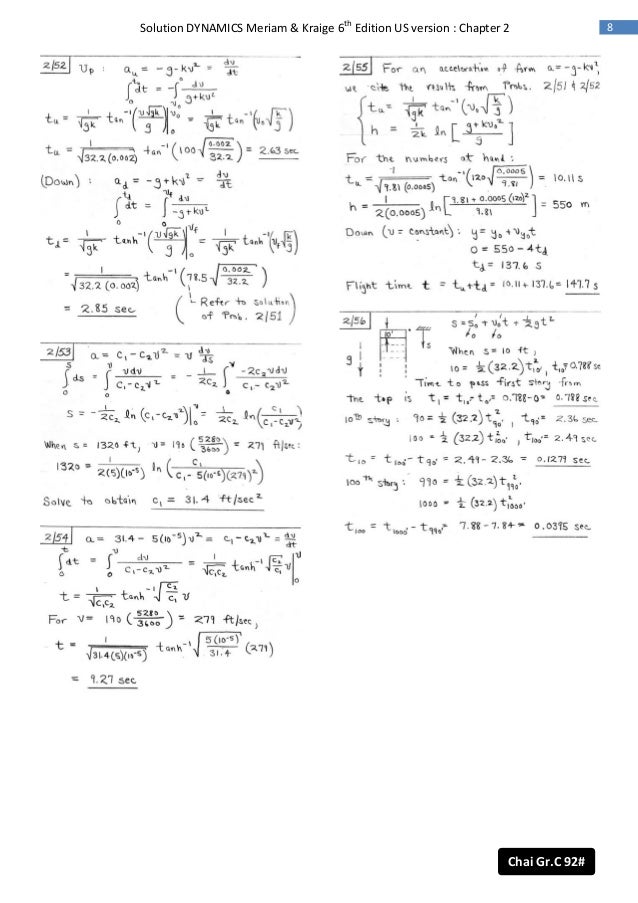 engineering mechanics statics 8th edition solution manual meriam kraige pdf