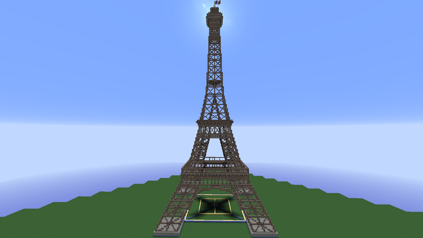 Minecraft how to build eiffel tower part 4