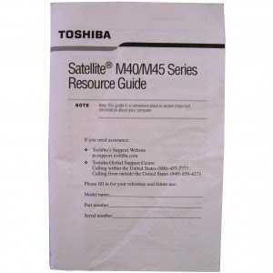 Toshiba satellite pro a100 manual