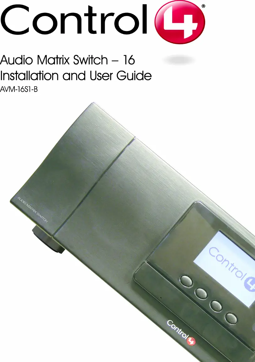 control4 audio matrix switch manual