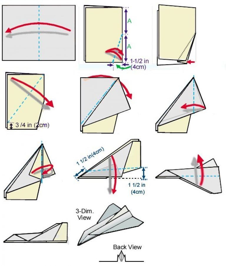 nighthawk paper airplane instructions