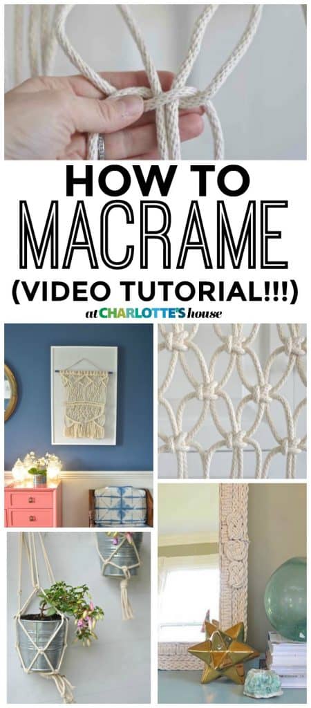 Utube how to make hanging macrame table