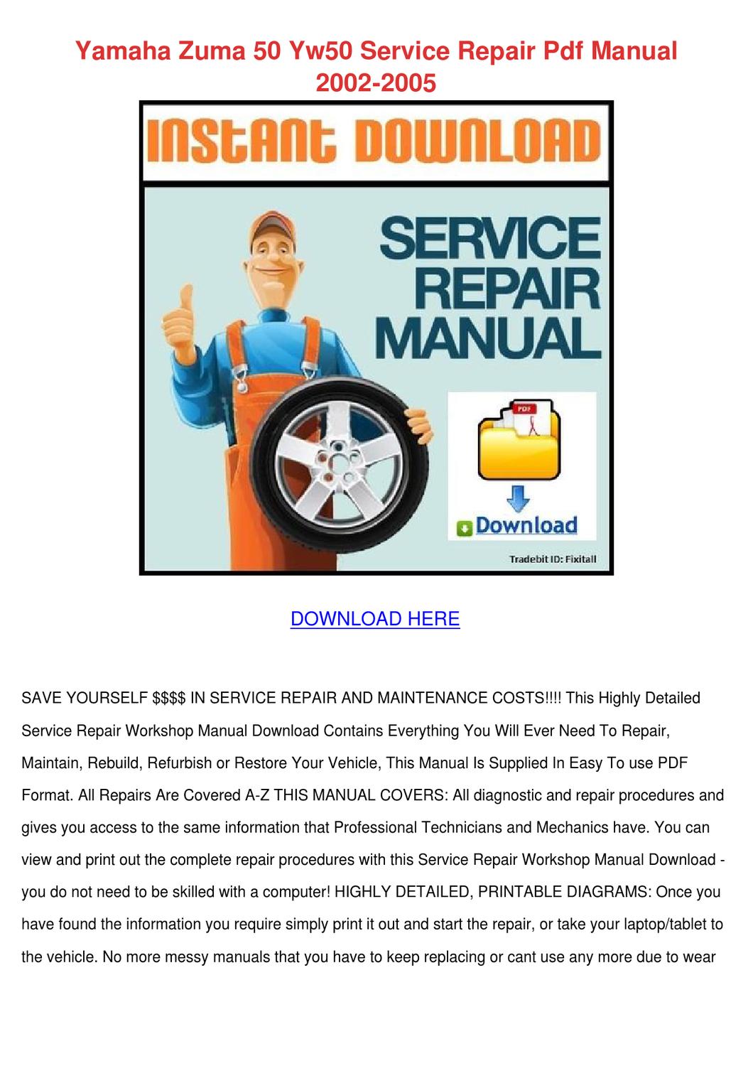 Yamaha zuma 50 service manual