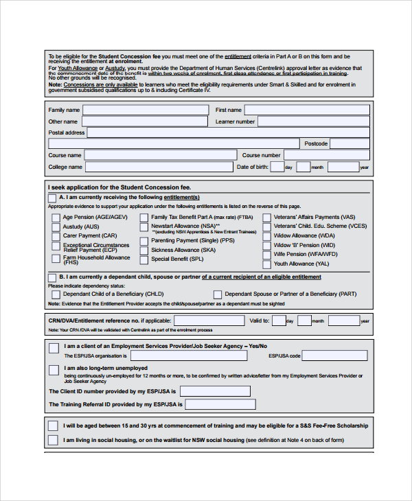 Youth allowance application form pdf